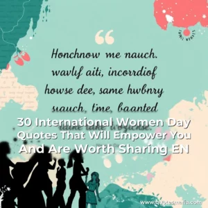 Artistic representation for 30 International Women Day Quotes That Will Empower You And Are Worth Sharing EN