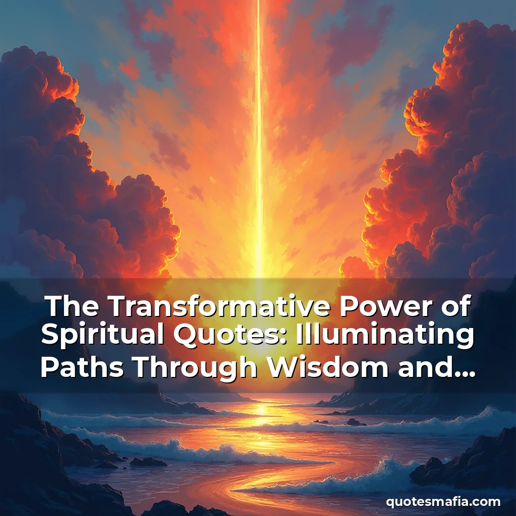 Read more about the article The Transformative Power of Spiritual Quotes: Illuminating Paths Through Wisdom and Insight